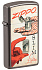 Зажигалка ZIPPO Slim® с покрытием Black Ice ®, латунь/сталь, чёрная, глянцевая, 29x10x60 мм - Фото 1