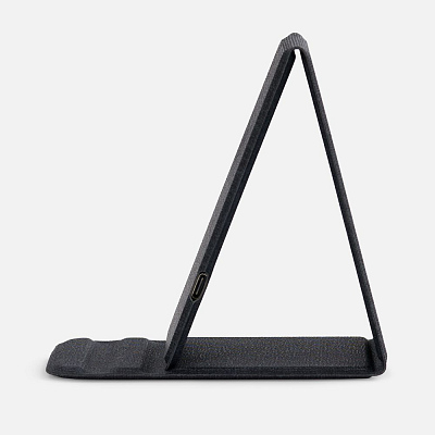 Подставка для смартфона с беспроводной зарядкой Kickstand, серая