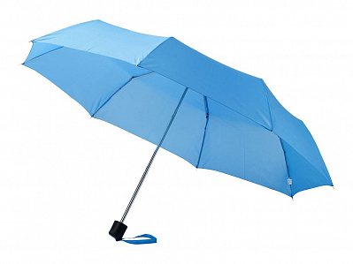 Зонт складной Ida (Голубой/черный)