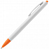 Ручка шариковая Tick, белая с оранжевым - Фото 2