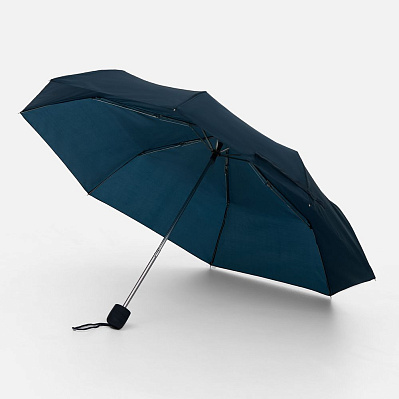 Зонт складной Basic, темно-синий (Тёмно-синий)