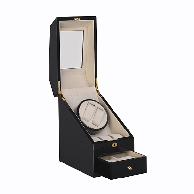 Шкатулка для часов с подзаводом, черный