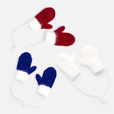 Подвеска на елку «Вьюжка», варежки, синяя