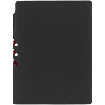 Ежедневник Flexpen Black, недатированный, черный с красным
