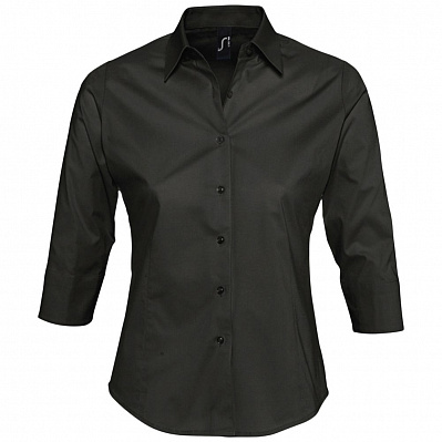 Рубашка женская с рукавом 3/4 Effect 140, черная (Черный)