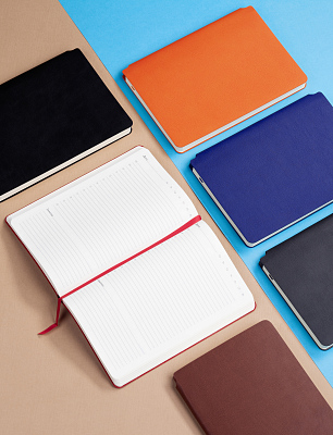 Ежедневник недатированный "Альба", формат А5, гибкая обложка, оранжевый