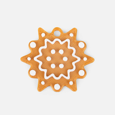 Мини-подвеска «Пряник» 3D-печать на заказ снежинка