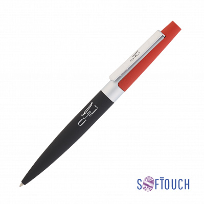 Ручка шариковая "Peri"покрытие soft touch  (Черный с красным)