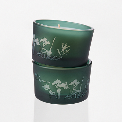 Набор ароматических свечей Сенто (Sento), зеленый