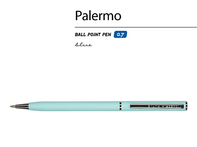 Ручка металлическая шариковая Palermo, софт-тач