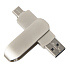 USB flash-карта CIRCLE OTG Type-C (32Гб), серебристая, 6,5х1,5х0,82 см, металл - Фото 1