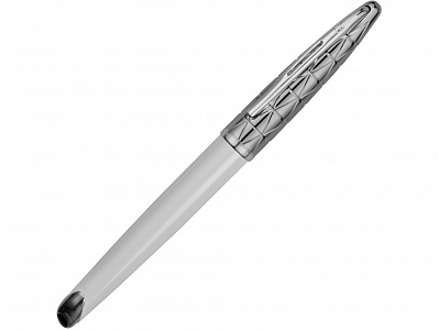 Ручка-роллер Carene Contemporary (Белый, серебристый, черный)