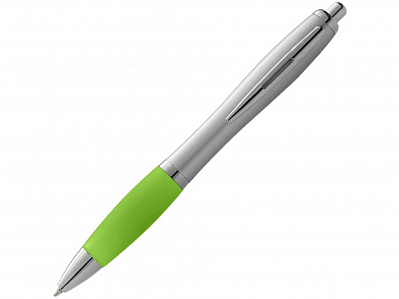 Ручка пластиковая шариковая Nash (Лайм/серебристый)