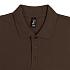 Рубашка поло мужская Summer 170, темно-коричневая (шоколад) - Фото 3