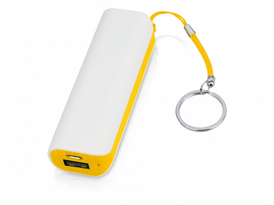 Портативное зарядное устройство Basis, 2000 mAh (Белый/желтый)