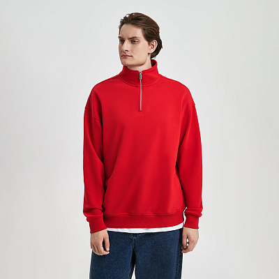 Толстовка на молнии унисекс FLOW, красная, размер XL/2XL (Красный)