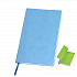 Бизнес-блокнот "Funky" А5, голубой,  зеленый форзац, мягкая обложка, в линейку - Фото 1