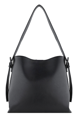 Сумка женская наплечная BUGATTI Luna, черная, полиуретан, 33,5 x 15 x 32 см