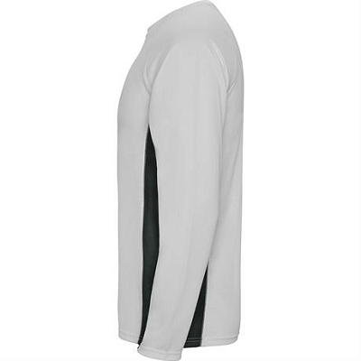Спортивная футболка SHANGHAI L/S мужская, БЕЛЫЙ/ТЕМНЫЙ ГРАФИТ 2XL