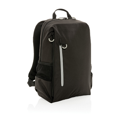 Рюкзак для ноутбука Impact Lima из rPET AWARETM, RFID, 15.6" (Черный; белый)