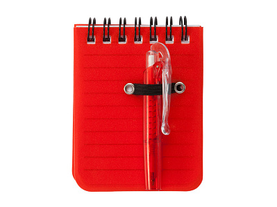 Мини-блокнот ARCO с шариковой ручкой (Красный)