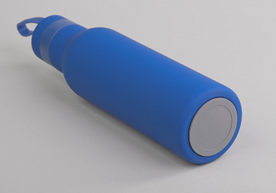 Бутылка для воды "Фитнес" 700 мл, покрытие soft touch, синий