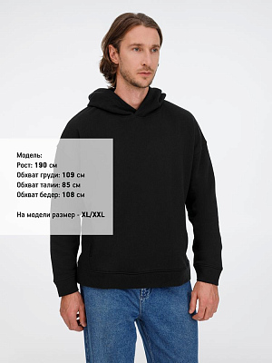 Худи оверсайз унисекс Tolla, черное