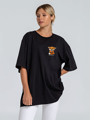 Футболка оверсайз «Cute Fire. Всех сжечь», черная (Чёрный)