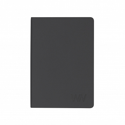 Ежедневник недатированный "Болонья", гибкая обложка с тиснением, покрытие soft touch, формат А5  (Черный)