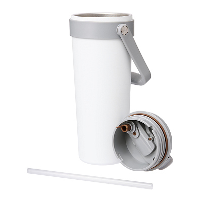 Термокружка вакуумная Соло (Solo), белая