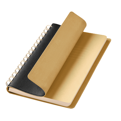 Ежедневник Vista недатированный, черный/бежевый