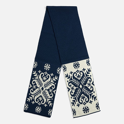 Шарф Wintertude M  с белым (Синий)