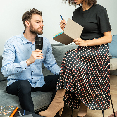 Термокружка вакуумная Поло (Polo), черная