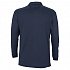 Рубашка поло мужская с длинным рукавом Winter II 210 темно-синяя - Фото 2