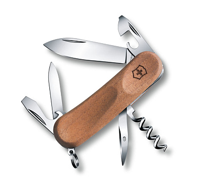 Нож перочинный VICTORINOX EvoWood 10, 85 мм, 11 функций, рукоять из орехового дерева (Коричневый)