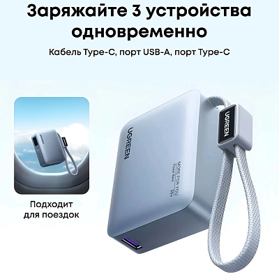 ПЗУ UGREEN PB584 10000mAh 33W