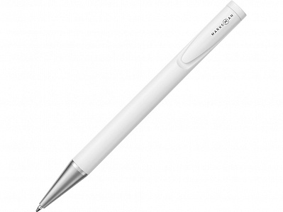Ручка пластиковая шариковая Carve (Белый/серебристый)