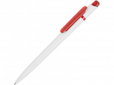 Ручка пластиковая шариковая Этюд (Белый/красный)