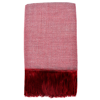 Плед полушерстяной COMFORT, бордовый