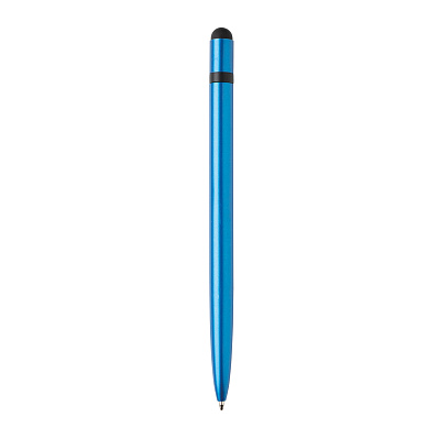 Металлическая ручка-стилус Slim (Синий;)
