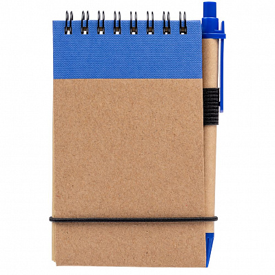 Блокнот на кольцах Eco Note с ручкой  (Синий)
