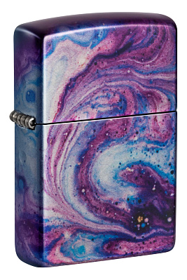 Зажигалка ZIPPO Universe Astro с покрытием 540 Tumbled Chrome, латунь/сталь, сиреневая, 38x13x57 мм (Фиолетовый)