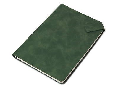 Блокнот А5 в гибкой обложке Chaplin (Зеленый)