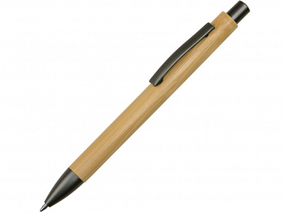 Ручка бамбуковая шариковая Tender Bamboo (Дерево/темно-серый)