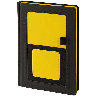 Ежедневник Mobile, недатированный, черно-желтый (Желтый)