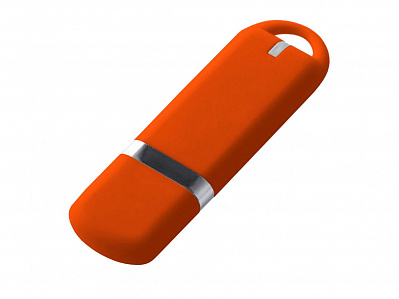 USB 3.0- флешка на 32 Гб, soft-touch (Оранжевый)