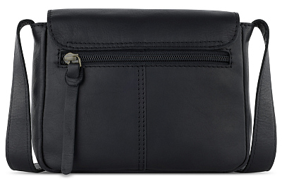 Сумка через плечо KLONDIKE RUSH «Monika», натуральная кожа в черном цвете, 20 х 15,5 х 8 см