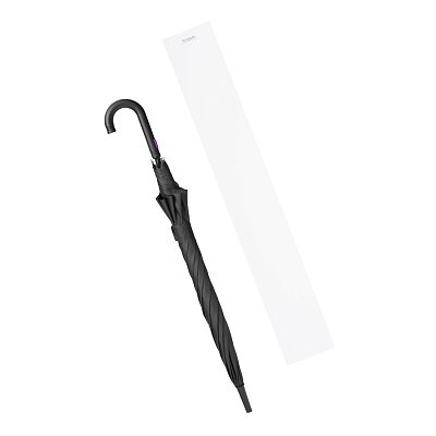 Зонт-трость Quantum, черный/фиолетовый