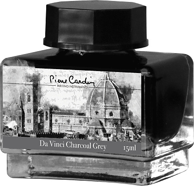 Флакон чернил Pierre Cardin 15мл серия CITY FANTASY цвет Da Vinci Charcoal Grey (Серый да Винчи)