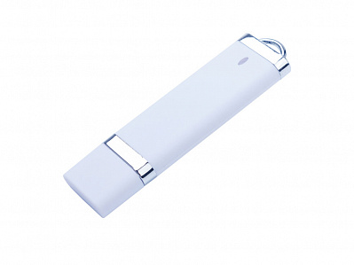 USB 2.0- флешка на 4 Гб Орландо, soft-touch (Белый)